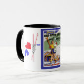 ヴィンテージのスキーポスター、Mad川の谷間 マグカップ (正面左)