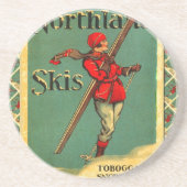 ヴィンテージのスキーポスター、Northlandのスキー コースター (正面)