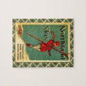 ヴィンテージのスキーポスター、Northlandのスキー ジグソーパズル (横)