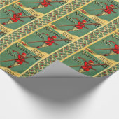 ヴィンテージのスキーポスター、Northlandのスキー ラッピングペーパー (角)