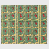 ヴィンテージのスキーポスター、Northlandのスキー ラッピングペーパー (フラット)