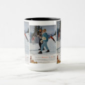 ヴィンテージのスキーポスター、Rheingoldビール マグカップ (中央)