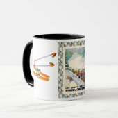 ヴィンテージのスキーポスター、St Pierre de Chartreuse、 マグカップ (正面左)