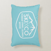 ヴィンテージのスキー山Steamboat Springsコロラド州 アクセントクッション (正面(垂直))