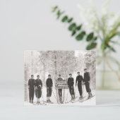 ヴィンテージのスキー画像,  グループ写真 ポストカード (スタンド正面)