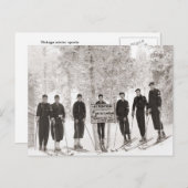 ヴィンテージのスキー画像,  グループ写真 ポストカード (正面/裏面)