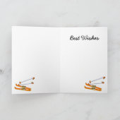 ヴィンテージのスキー、フランスのStジェルベーのles Bains カード (内部)