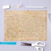 ヴィンテージのスクリプトとレシピ 薄葉紙 (クラフト)