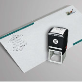 ヴィンテージのスクロールおよびファンシーフォント差出人住所 セルフインキングスタンプ