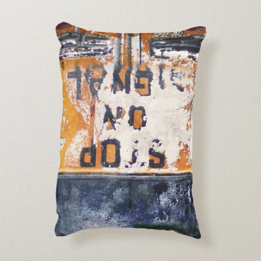 ヴィンテージのスクールバス アクセントクッション (裏面(縦))