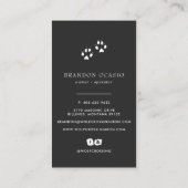 ヴィンテージのスケッチのオオカミの名刺 名刺 (裏面)