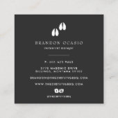 ヴィンテージのスケッチの肉屋のブタの名刺 スクエア名刺 (裏面)