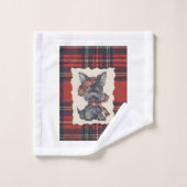 ヴィンテージのスコットランド人テリア バスタオルセット (ウォッシュタオル)