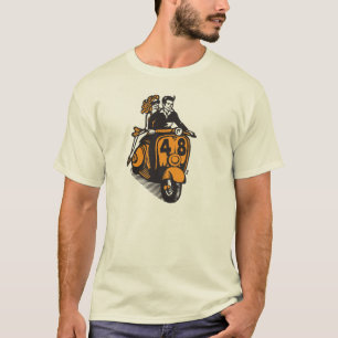 ヴィンテージのスズメバチのレトロの乗車 Tシャツ