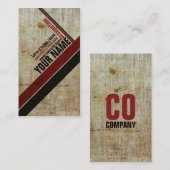 ヴィンテージのスタイリッシュなレトロの赤黒い名刺 名刺 (正面/裏面)