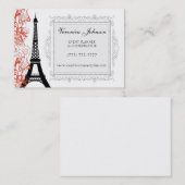 ヴィンテージのスタイルのエッフェル塔のパリの名刺 名刺 (正面/裏面)