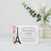 ヴィンテージのスタイルのエッフェル塔のパリの名刺 名刺 (スタンド正面)