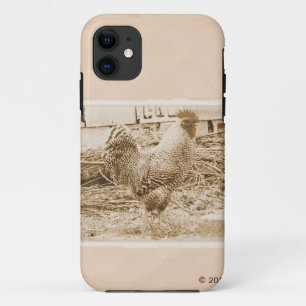 ヴィンテージのスタイルのオンドリの写真 iPhone 11 ケース