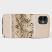 ヴィンテージのスタイルのオンドリの写真 Case-Mate iPhoneケース (裏面(横))