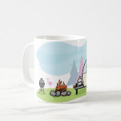 ヴィンテージのスタイルのキャンピングカーのマグ コーヒーマグカップ (正面左)