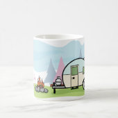 ヴィンテージのスタイルのキャンピングカーのマグ コーヒーマグカップ (中央)