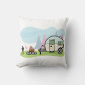 ヴィンテージのスタイルのキャンピングカーの枕 クッション (正面)