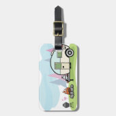 ヴィンテージのスタイルのキャンピングカーの荷物のラベル ラゲッジタグ (正面縦)