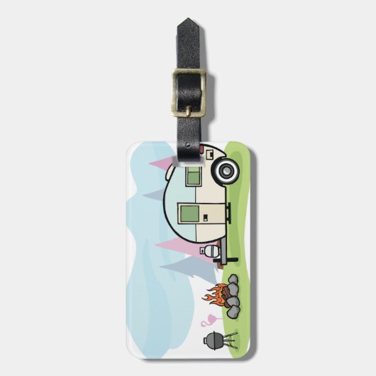 ヴィンテージのスタイルのキャンピングカーの荷物のラベル ラゲッジタグ (正面縦)