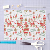 ヴィンテージのスタイルのクリスマスのティッシュの包装紙 薄葉紙 (クラフト)