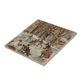 ヴィンテージのスタイルのクリスマス場面 タイル (側面)