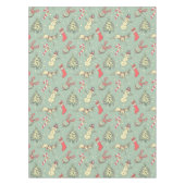 ヴィンテージのスタイルのクリスマス テーブルクロス (正面)