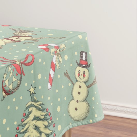 ヴィンテージのスタイルのクリスマス テーブルクロス (インサイチュ)