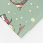 ヴィンテージのスタイルのクリスマス フリースブランケット (角)