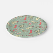 ヴィンテージのスタイルのクリスマス ペーパープレート (アングル)