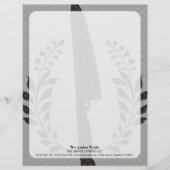 ヴィンテージのスタイルのシェフのナイフの料理の食糧ケータリング レターヘッド (正面)