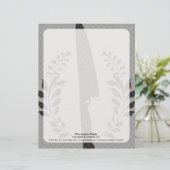 ヴィンテージのスタイルのシェフのナイフの料理の食糧ケータリング レターヘッド (スタンド正面)