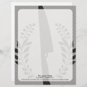 ヴィンテージのスタイルのシェフのナイフの料理の食糧ケータリング レターヘッド (正面/裏面)