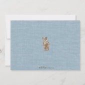 ヴィンテージのスタイルのテディー・ベアのパーティの招待状-青 招待状 (裏面)