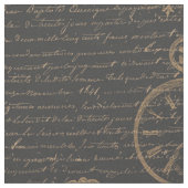 ヴィンテージのスタイルのパリ|の古い原稿|の農家 ファブリック (クローズアップ)