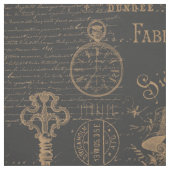 ヴィンテージのスタイルのパリ|の古い原稿|の農家 ファブリック (見本)