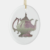 ヴィンテージのスタイルのピンクのティーポット セラミックオーナメント (右)