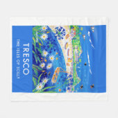 ヴィンテージのスタイルのフリースブランケット、ジョンのダイアーによるTresco フリースブランケット (正面(横))