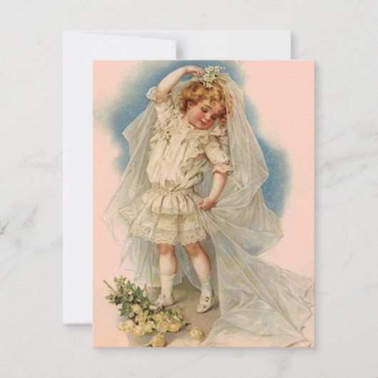 ヴィンテージのスタイルのブライダルシャワーの招待状は発表します 招待状 (正面)