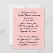 ヴィンテージのスタイルのブライダルシャワーの招待状は発表します 招待状 (裏面)