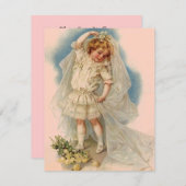 ヴィンテージのスタイルのブライダルシャワーの招待状は発表します 招待状 (正面/裏面)