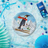 ヴィンテージのスタイルのペンギンの滑降競技 ペーパープレート (パーティー)