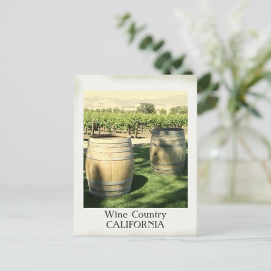 ヴィンテージのスタイルのワインの里の郵便はがき! ポストカード (スタンド正面)