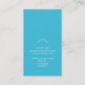 ヴィンテージのスタイルの写真撮影の名刺-青 名刺 (裏面)