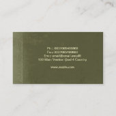 ヴィンテージのスタイルの名刺 名刺 (裏面)