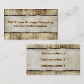 ヴィンテージのスタイルの名刺 名刺 (正面/裏面)